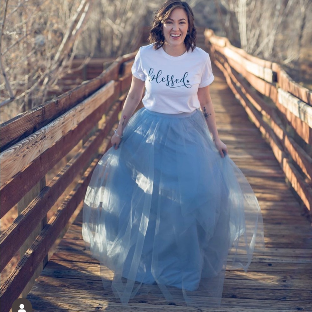 Blue Tulle Skirt